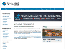 Tablet Screenshot of funmaths.com
